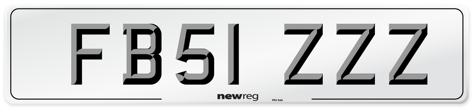 FB51 ZZZ Number Plate from New Reg